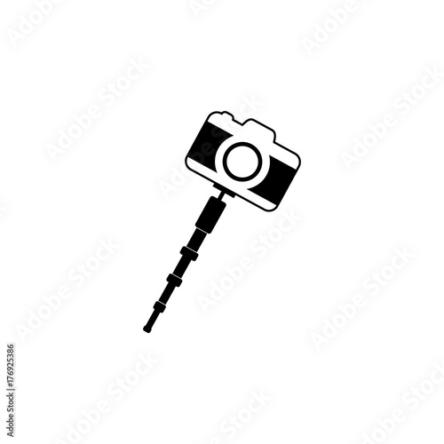 Selfie Stick With photo camera Icon