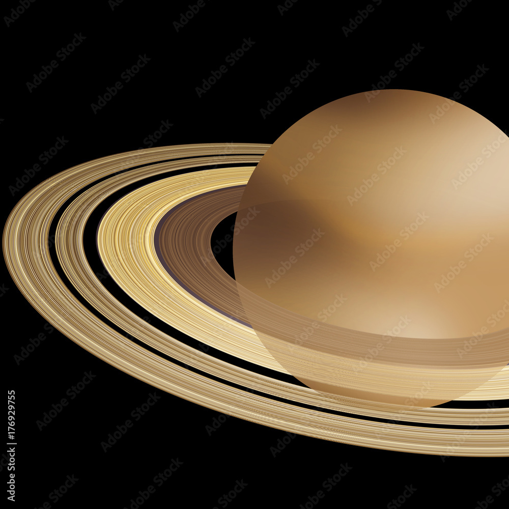 Fototapeta premium 土星 惑星 太陽系 銀河