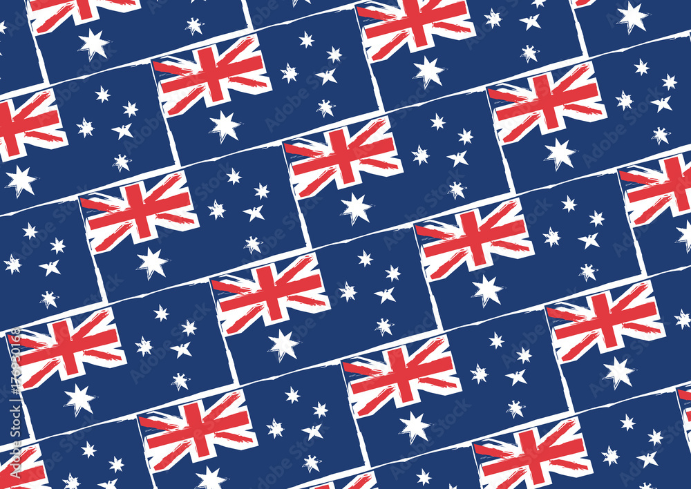 abstract AUSTRALIAN flag or banner