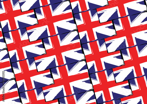 Grunge UK flag or banner