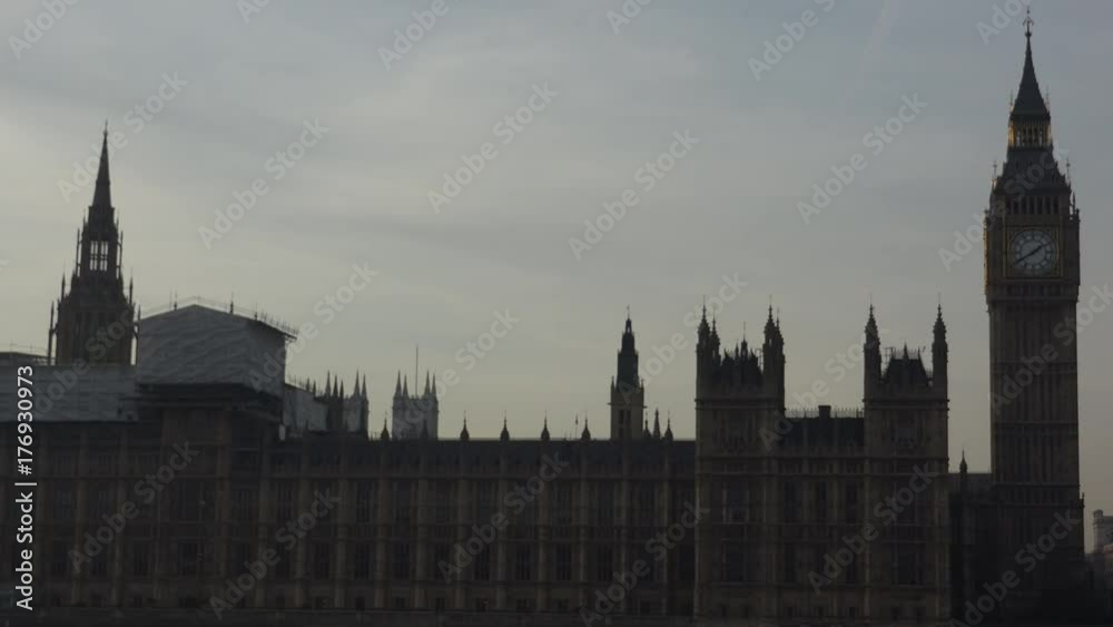 Vehicle and foot traffic near Big Ben in London, UK.ultra hd 4k, real time Vehicle and foot traffic near Big Ben in London, UK.ultra hd 4k, real time