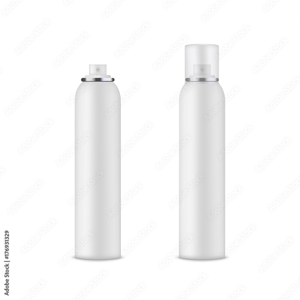 Blank template of white deodorant bottle mock up. Aerosol Vector Blank template of white deodorant bottle mock up. Aerosol Vector