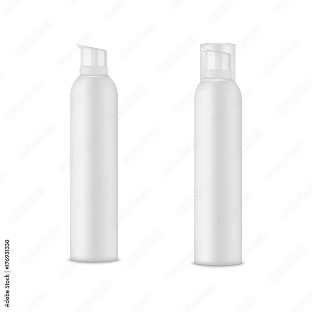 Blank template of white deodorant bottle mock up. Aerosol Vector Blank template of white deodorant bottle mock up. Aerosol Vector