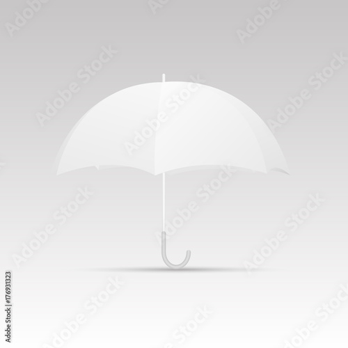 White umbrella blank template. Vector