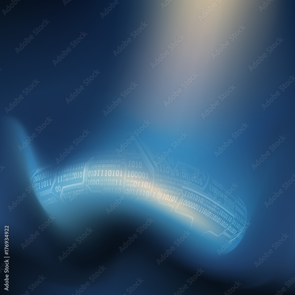 Abstract digital background with light waves, the concept of virtual space of technologies of the future Abstract digital background with light waves, the concept of virtual space of technologies of the future