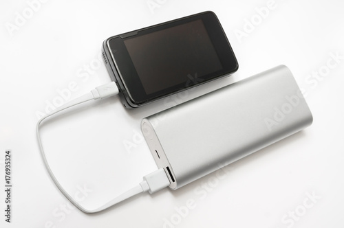 Charging smartphone from white power bank