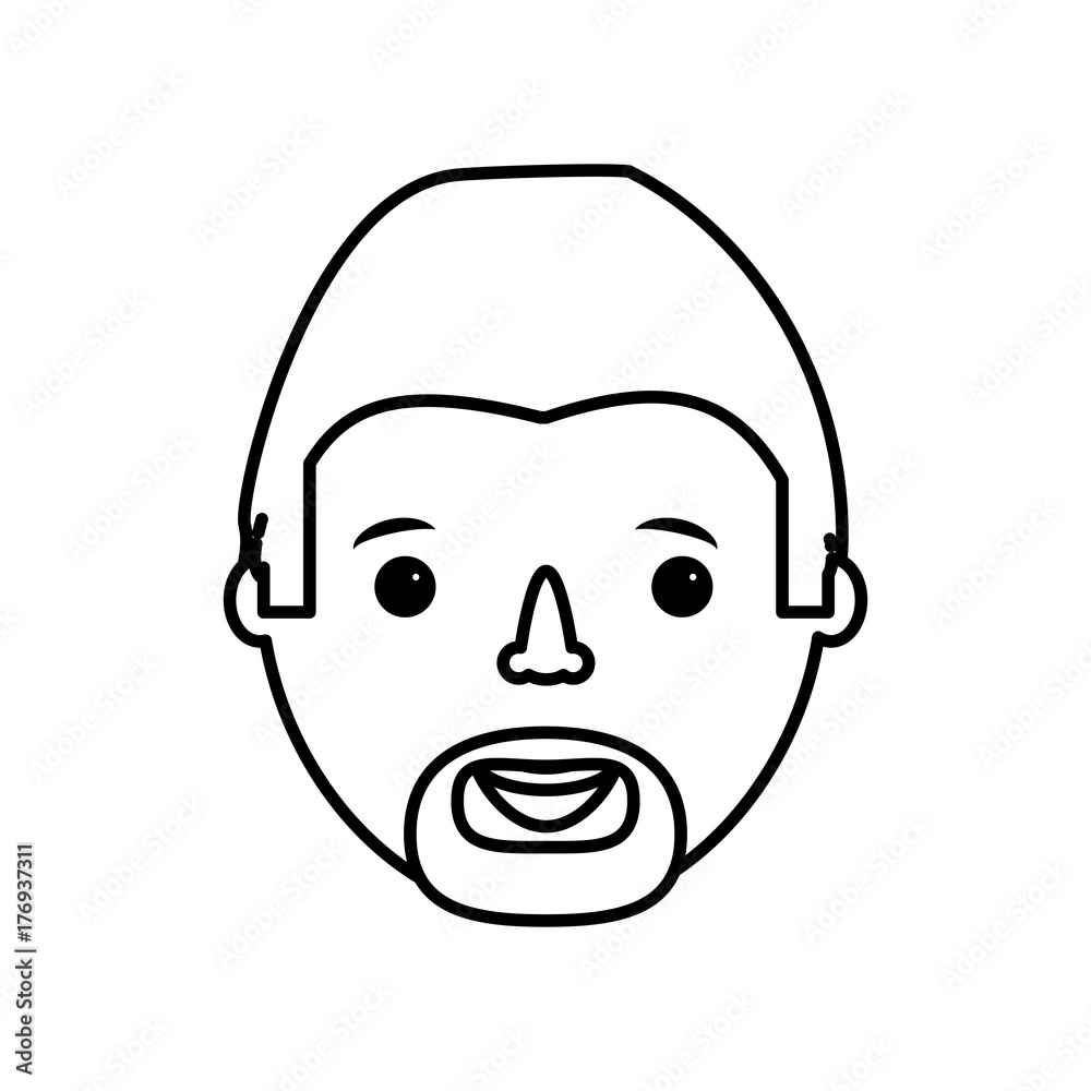 man  face  vector illustration