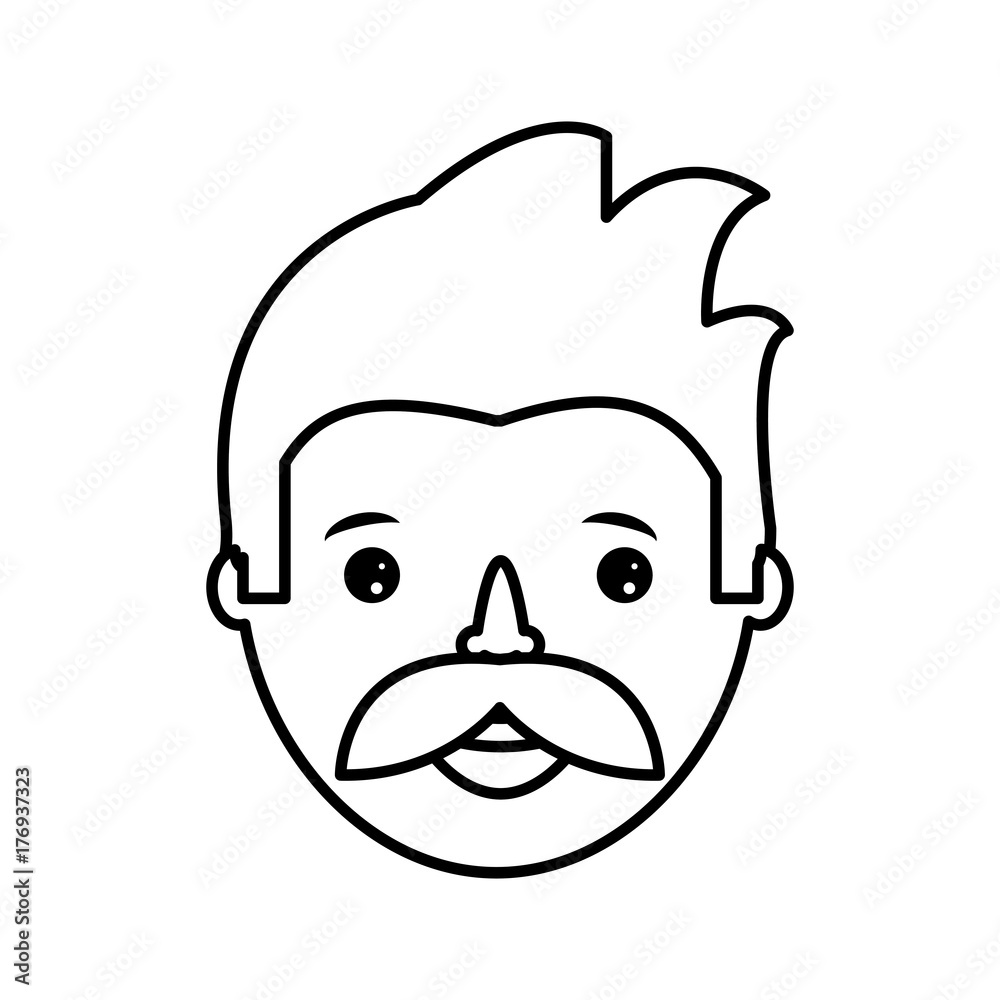 man  face  vector illustration