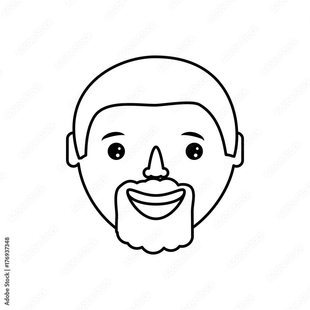 man  face  vector illustration