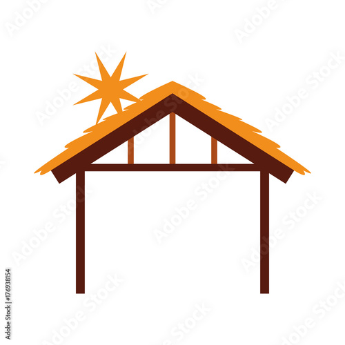 wooden hut house manger design image