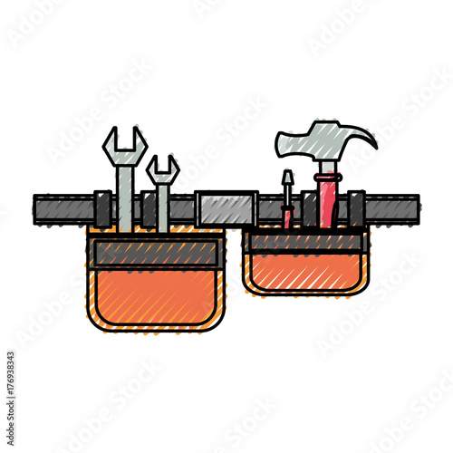 tool belt  vector illustration