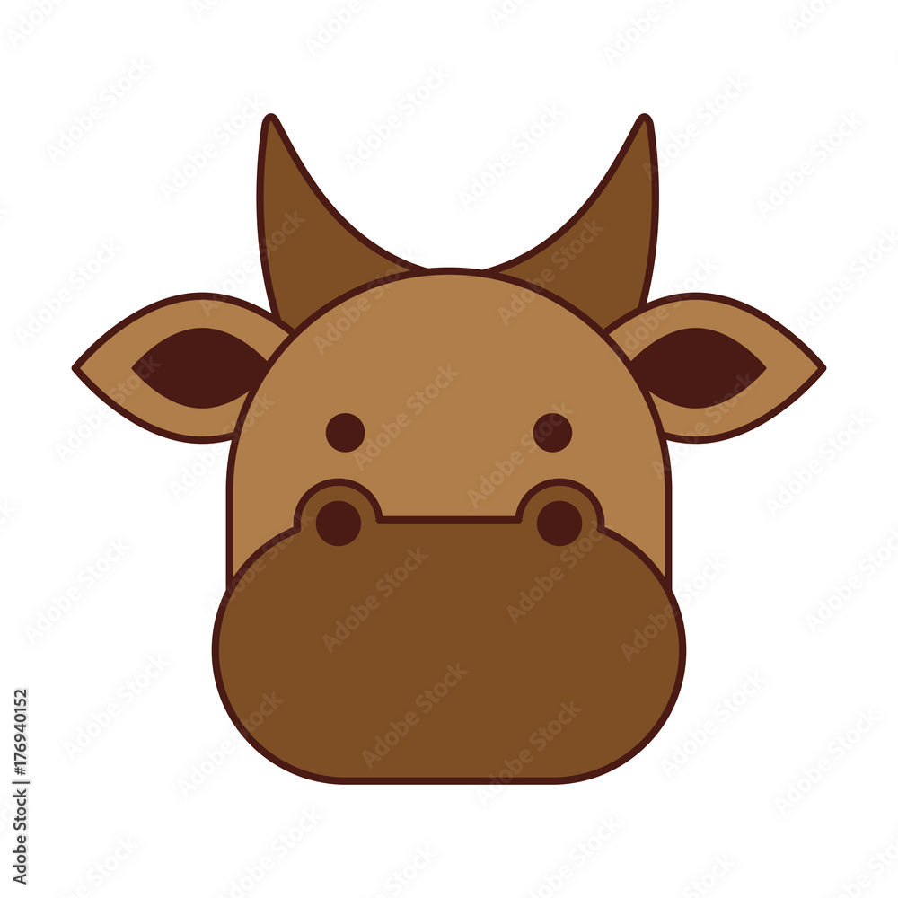 Fototapeta premium christmas cow animal of manger cartoon
