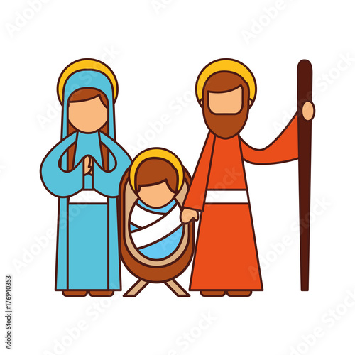 christmas nativity scene holy family jesus mary and joseph