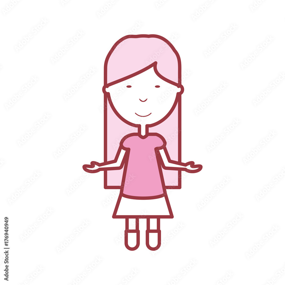 cartoon girl icon over white background vector illustration cartoon girl icon over white background vector illustration