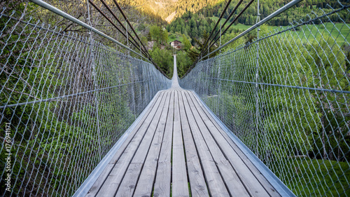 Goms Hanging Bridge in Switzerland photo