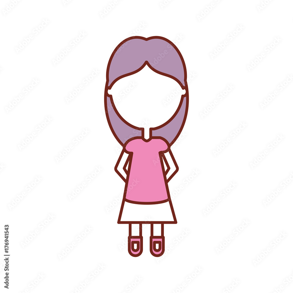 cartoon girl icon over white background vector illustration cartoon girl icon over white background vector illustration