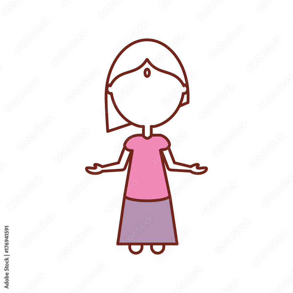 cartoon girl icon over white background vector illustration cartoon girl icon over white background vector illustration