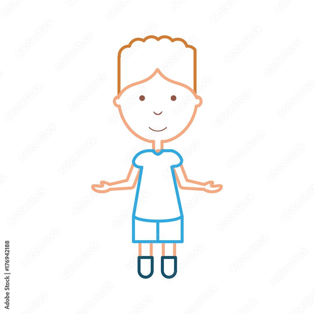 cartoon boy icon over white background vector illustration