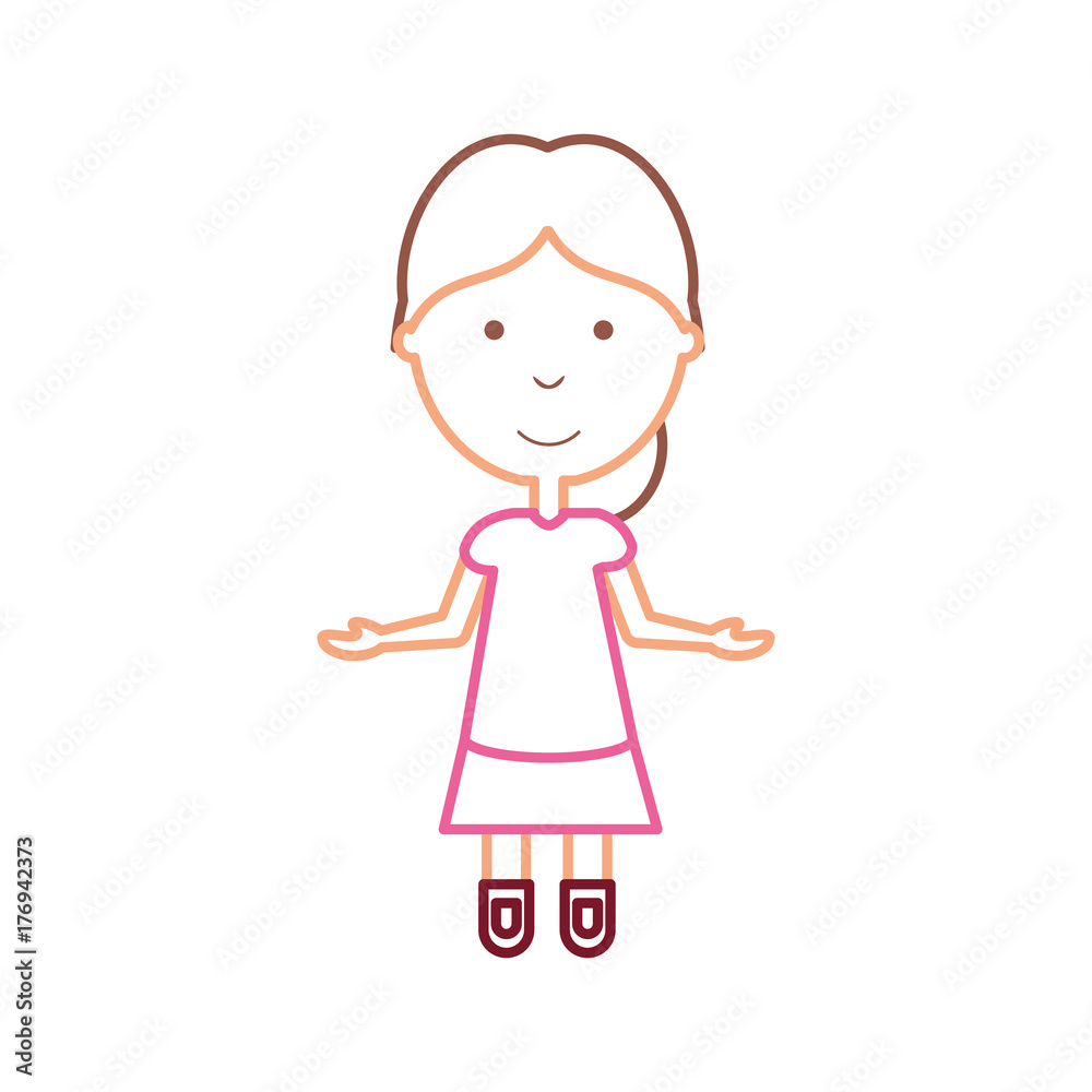 cartoon girl icon over white background vector illustration cartoon girl icon over white background vector illustration
