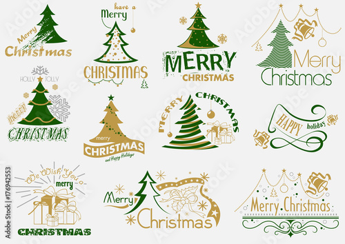 Merry Christmas Typography ...