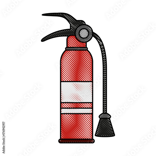Extinguisher firefigther tool icon vector illustration graphic design