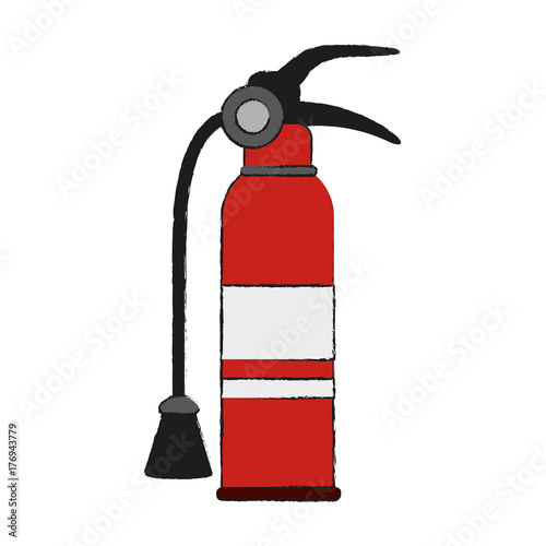 Extinguisher firefigther tool icon vector illustration graphic design