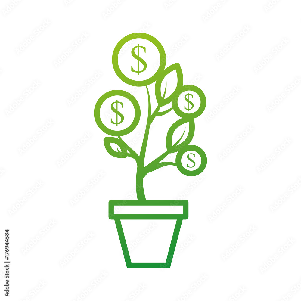 dollar golden coin plant inside pot finance dollar golden coin plant inside pot finance