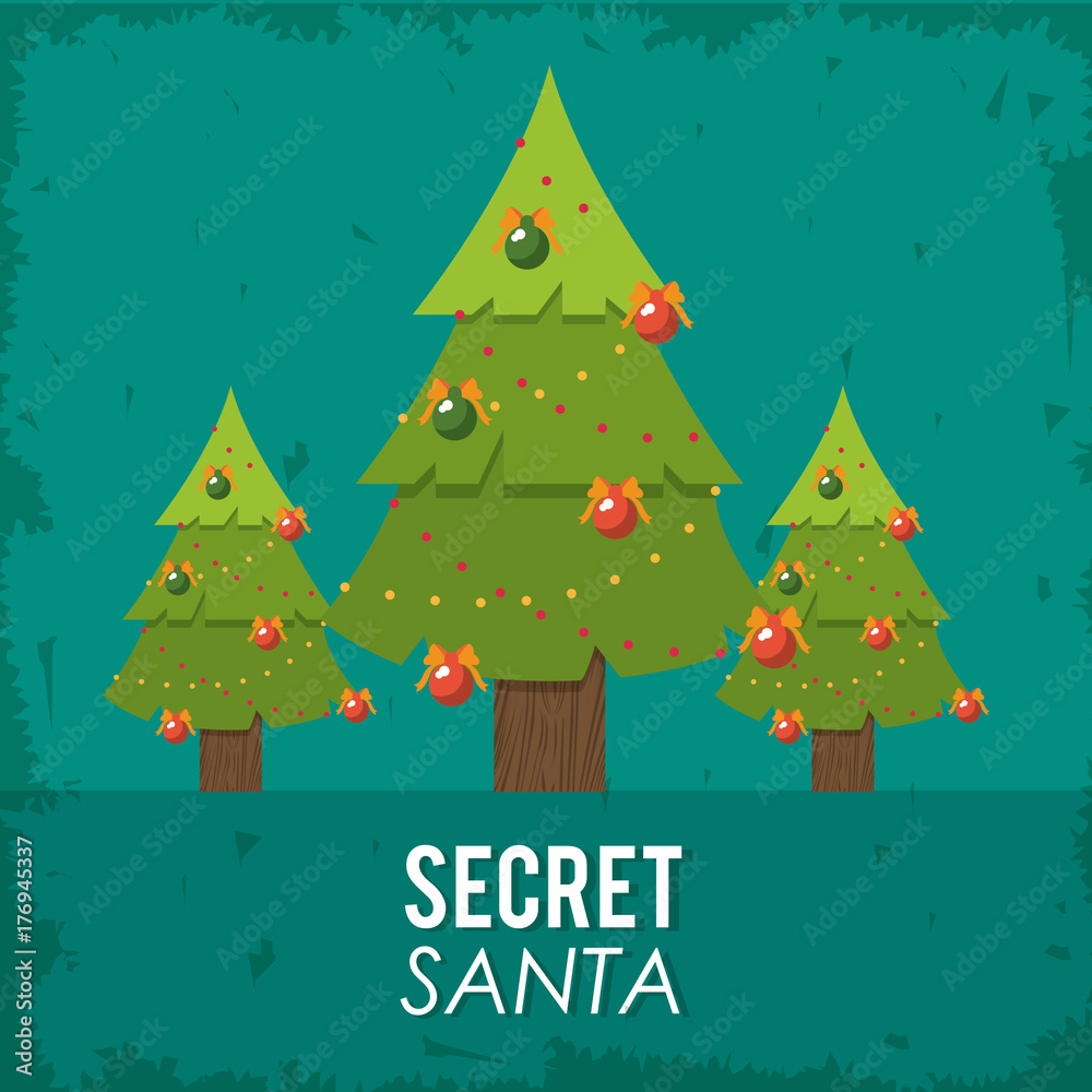 Secret santa cartoon icon vector illustration graphic design