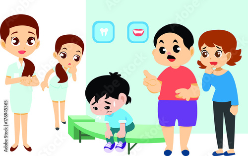 Parents take the child to heal