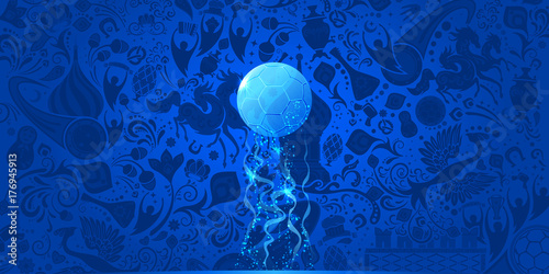 Russian blue background, vector illustration