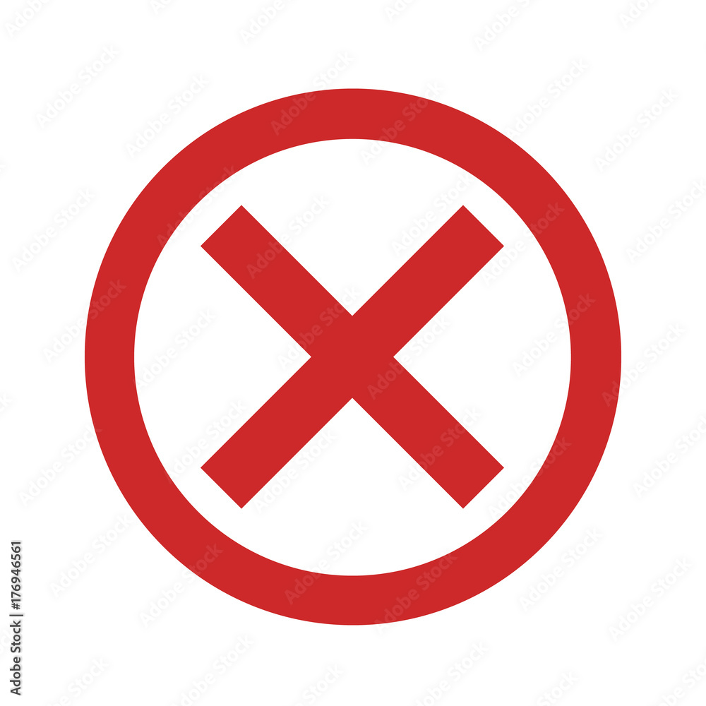 No sign icon vector simple No sign icon vector simple