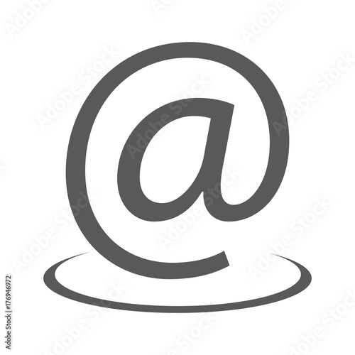 Email address icon vector simple