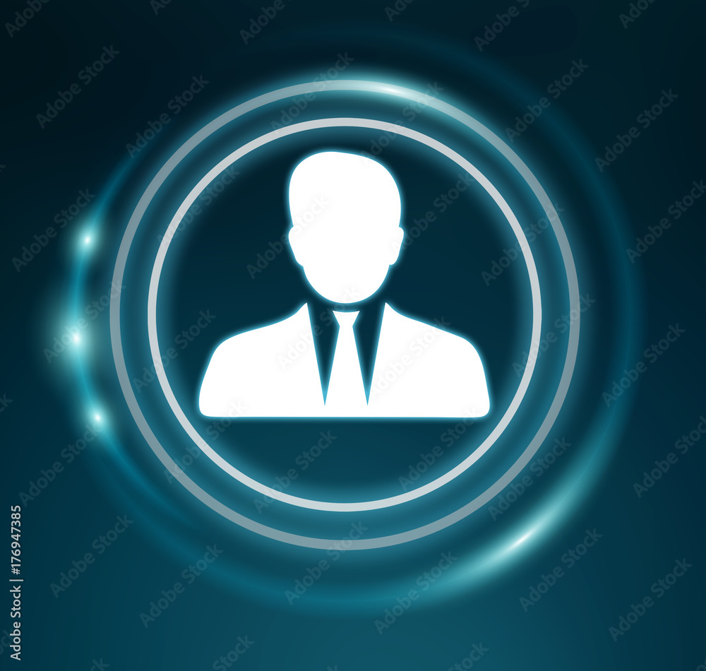 3D rendering businessman connection interface 3D rendering businessman connection interface