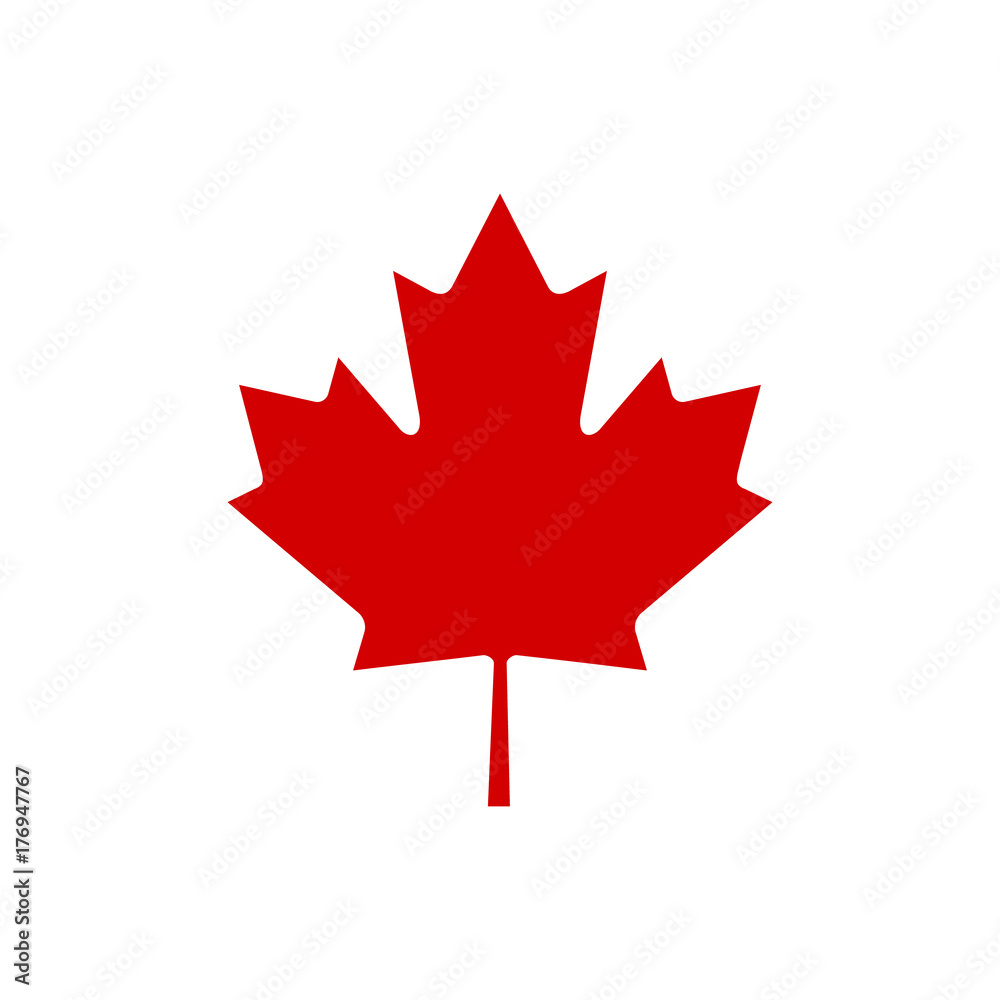Fototapeta Canada maple leaf icon vector simple