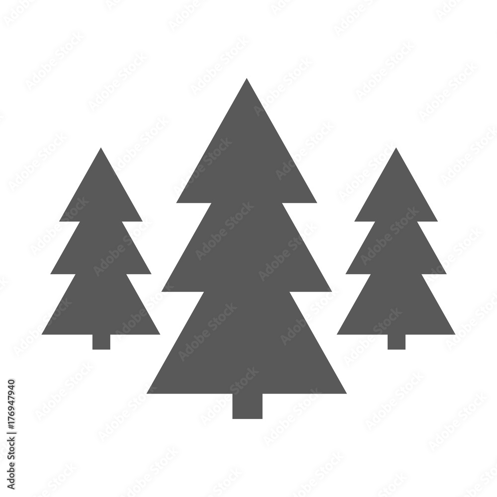 Forest icon vector simple Forest icon vector simple
