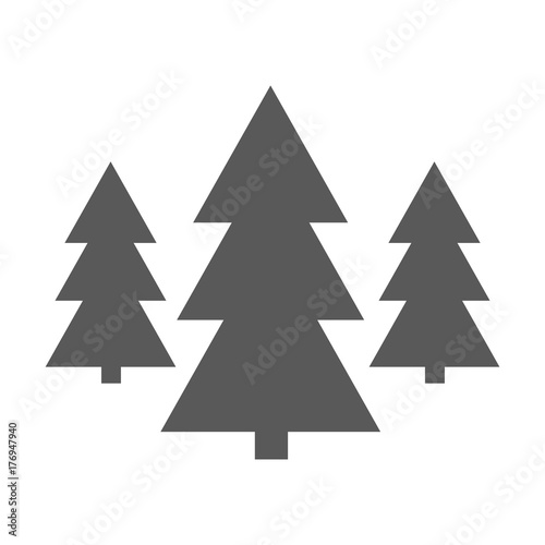 Forest icon vector simple