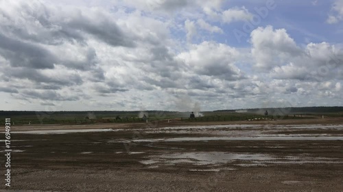 Demonstration firing of Russian military machines