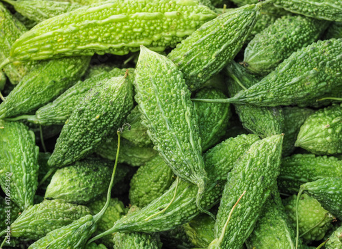 Foto Momordica charantia for sale in market, Bangkok, Thailand