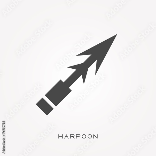 Silhouette icon harpoon