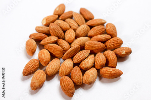 almonds background isolate