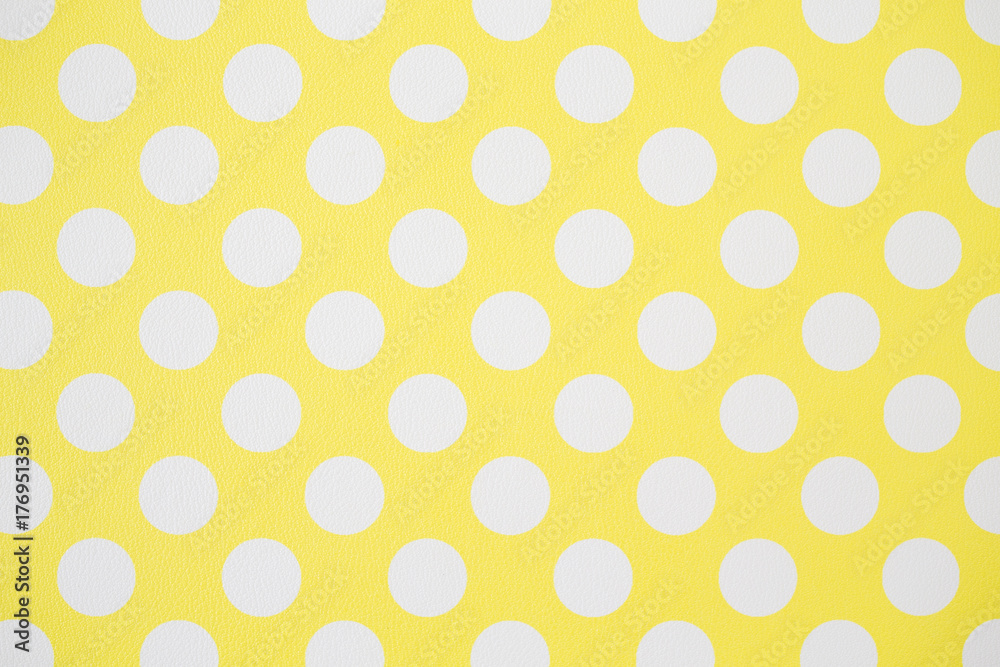 Yellow wall and White Polka Dots