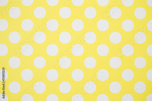 Yellow wall and White Polka Dots