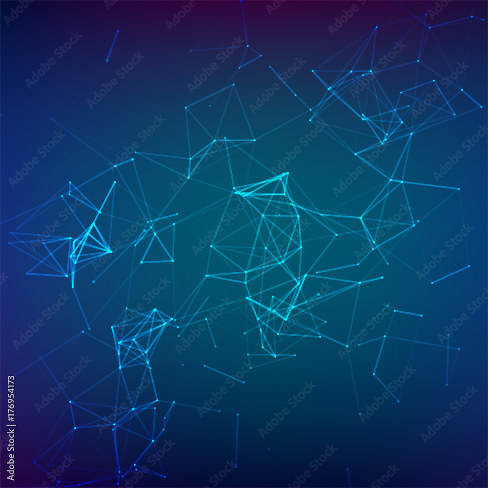 Abstract vector particles and lines. Abstract vector particles and lines.