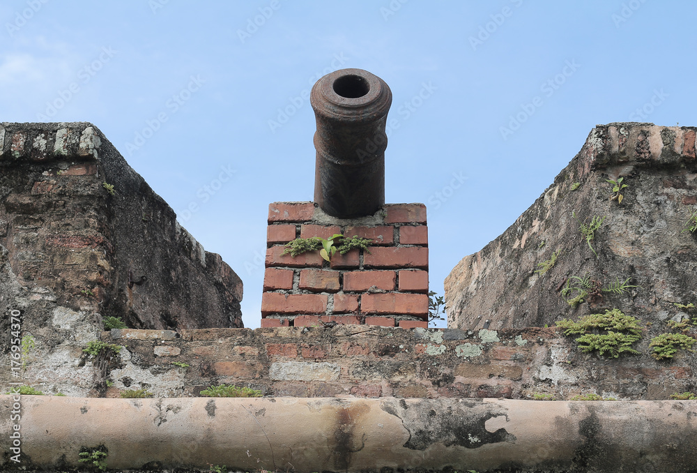 old cannon in Penang Island