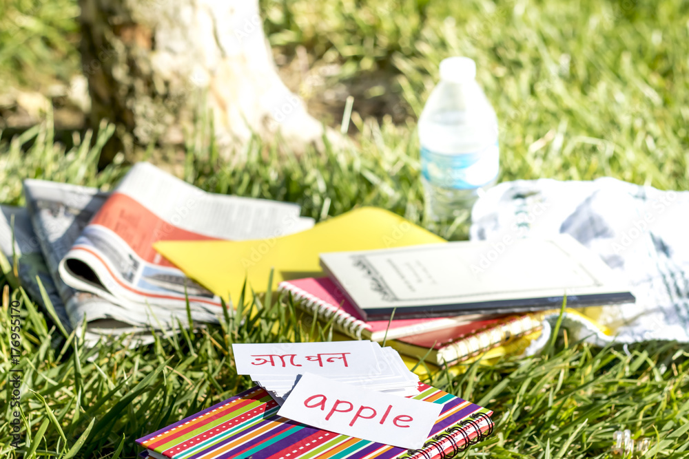 Bengali and English; Learning New Language with Handwritten Flash Cards