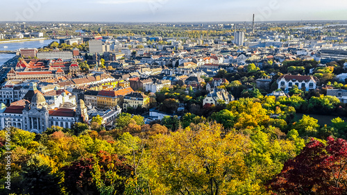 Panoramic view of Budapest in autumn. Hungary. 