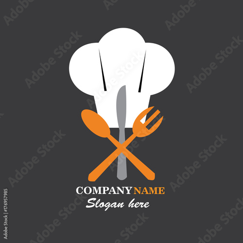 Food service vector logo design template
