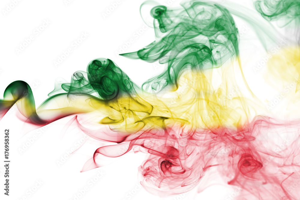 Fototapeta premium Ethiopia national smoke flag