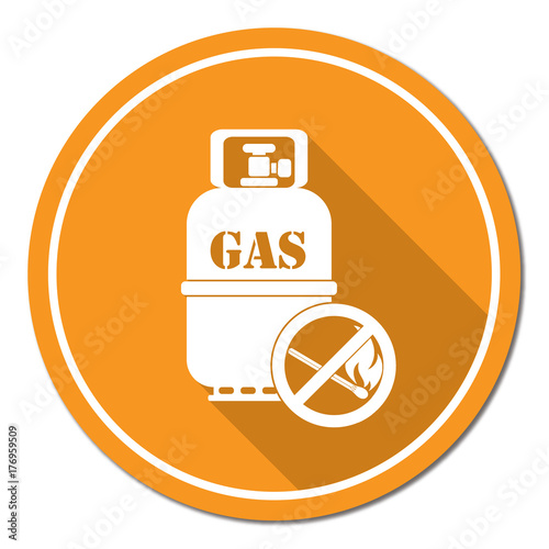 Camping gas bottle icon