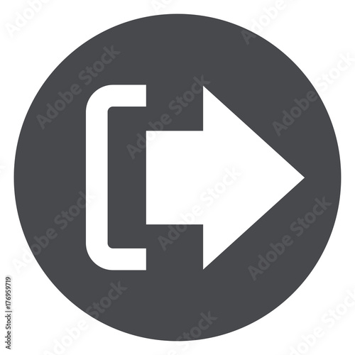 logout circle icon concept
